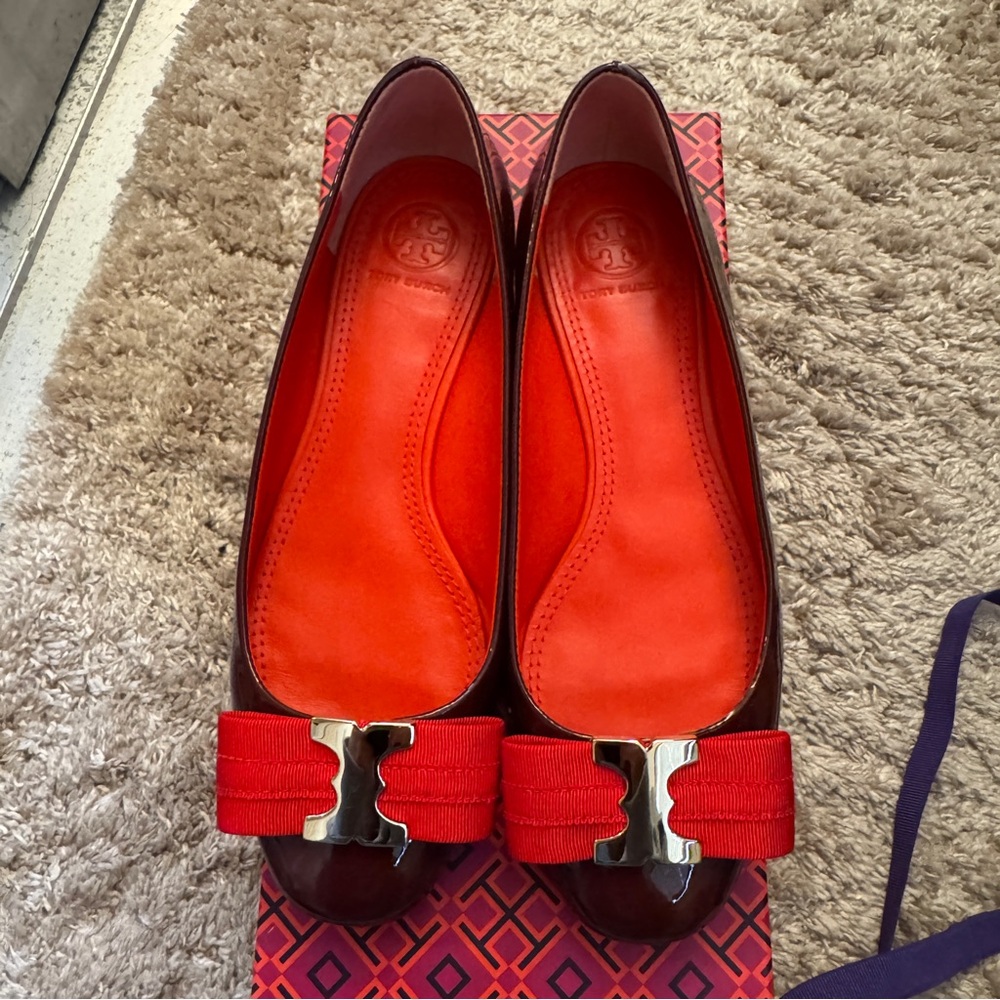 Tory Burch Gemini Link Bow Flat